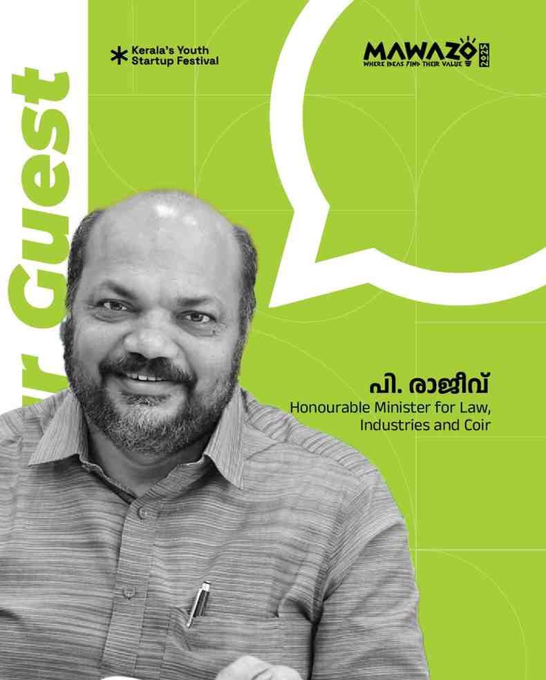 P Rajeev - Honourable Minister of Law, Industries and Coir